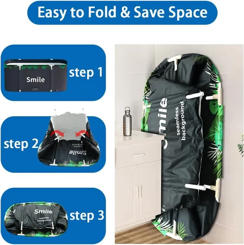 Miniatura 4 de ptlsy - Bañera portátil para adultos, bañera plegable japonesa para baño de inmersión personal, bañera de agua caliente, fría y de hielo para el spa