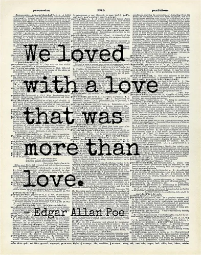 Miniatura 9 de Edgar Allan Poe - Decoración artística de pared con cita – Regalo para esposa, novia, mujeres, ella, aniversario, decoración artística