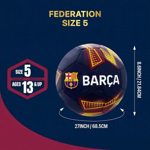 Miniatura 5 de Icon Sports Officially Licensed FC Barcelona Soccer Ball 95BL-Barcelona-Navy