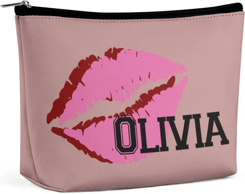 Miniatura 10 de Bolsa de maquillaje personalizada del alfabeto A-Z, con monograma floral, bolsa de cosméticos con nombre personalizado, bolsa de maquillaje pequeña