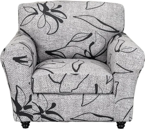 Miniatura 30 de CRFATOP Fundas elásticas para sillón de 2 plazas suaves con diseño floral para perros, fundas elásticas para sillón de 1 plaza, fundas lavables
