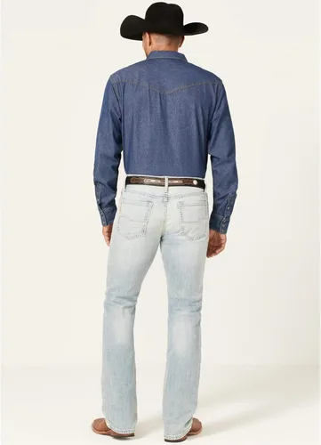 Miniatura 3 de Cinch Men's Ian Light Stonewash Performance Stretch Slim Bootcut Jeans - Mb54536001