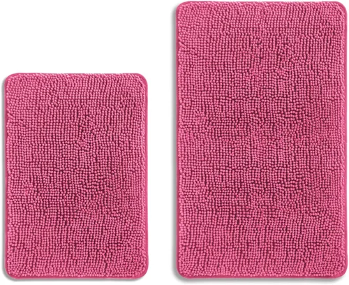 Miniatura 112 de Alfombra de baño pequeña de 12 x 18 pulgadas, lavable y absorbente, antideslizante, alfombra de baño de felpilla gruesa y suave para baño, ducha
