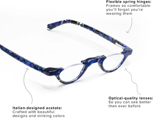 Miniatura 3 de eyebobs - Topless Gafas de lectura prémium para hombres y mujeres Marco de medio borde Disponible en 0.0x - 4.0x