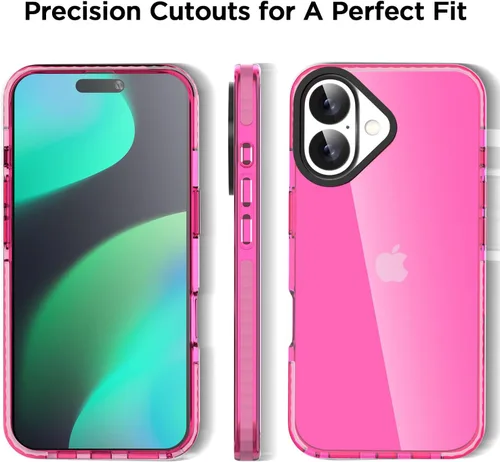 Miniatura 119 de AICase Funda protectora para iPhone 16 compatible con iPhone 16, delgada, ligera, transparente [no amarillenta] Diseño vibrante