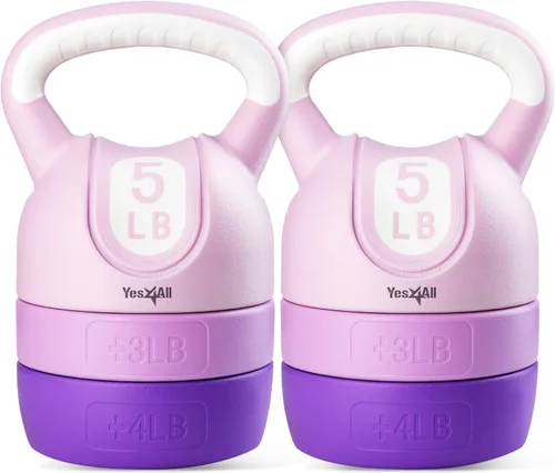 Miniatura 9 de Juegos de pesas rusas Yes4All - Juego de pesas rusas ajustables para entrenamiento de fuerza - Pesas rusas con peso ajustable para entrenamientos