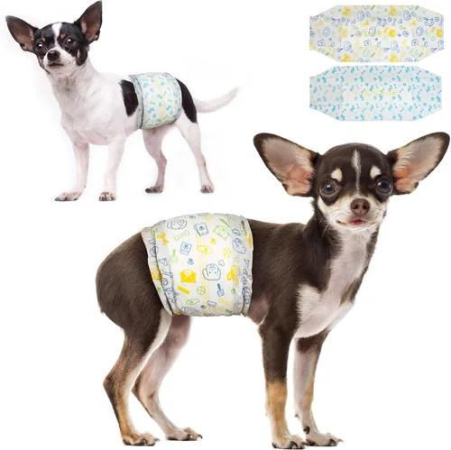 Miniatura 10 de Dono Pañales desechables para perros machos, superabsorbentes, para perros pequeños a grandes, a prueba de fugas en 360° con indicador de humedad