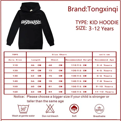 Miniatura 2 de Sudadera con capucha para niños y niñas, diseño de anime