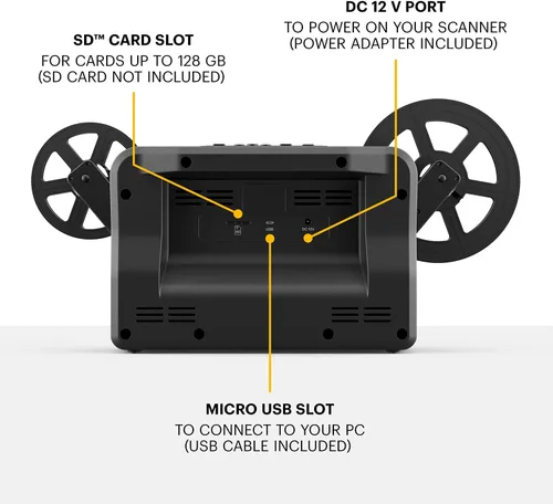 Miniatura 5 de KODAK REELS - Convertidor digitalizador de películas de 8mm y Super 8 con pantalla grande de 5", escáner convierte película fotograma por fotograma