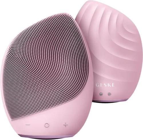 Miniatura 9 de GESKE SmartAppGuided™ Cepillo facial sónico 5 en 1 Cepillo de limpieza facial eléctrico vibratorio Cepillo de silicona suave Limpiador facial