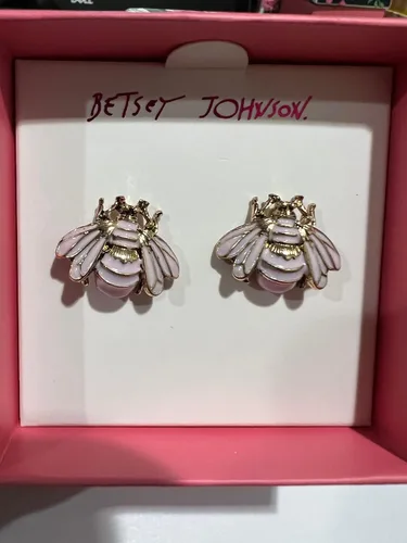 Miniatura 2 de Betsey Johnson Aretes de abeja, Metal, No es una piedra preciosa