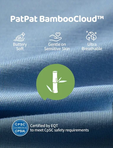 Miniatura 3 de PATPAT Baby Footies - Mameluco de viscosa de bambú para niños y niñas, con cremallera y suela antideslizante, ropa infantil con pies y sin pies
