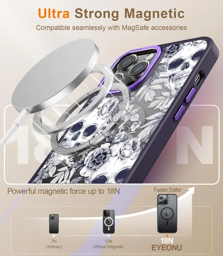 Miniatura 497 de Goodon para iPhone 15 Pro Max con protector de pantalla de privacidad, compatible con Magsafe, funda translúcida mate a prueba de golpes - Linda
