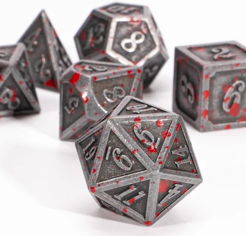 Miniatura 9 de Juego de dados de metal, dados poliédricos D&D para Dungeons and Dragons RPG DND, dados para juegos de rol, MTG, juegos de mesa, Shadowrun Cobre