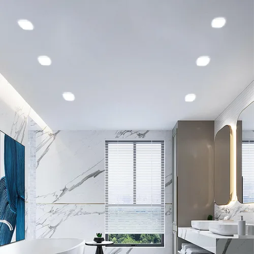 Miniatura 3 de DELIPOP Paquete de 6 luces LED empotrables cuadradas de 4.72 pulgadas, 6500 K ultra delgada sin marco, luz de techo de panel delgado de 20 W
