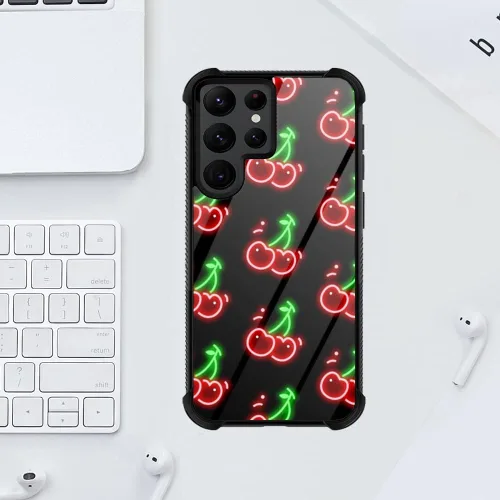 Miniatura 7 de ZHEGAILIAN Funda compatible con Samsung Galaxy S22 Ultra, patrón trasero negro con esquinas que absorben los golpes, diseño de TPU suave, funda