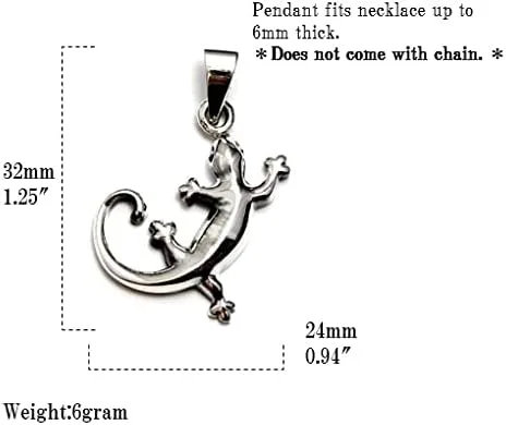 Miniatura 4 de COSUMOSU 925 sterling silver Gecko Lizard Spirit Animal Pendant