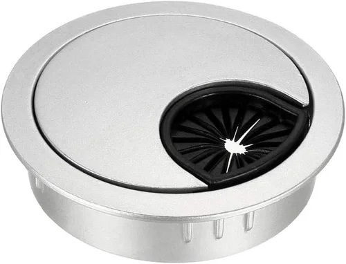 Miniatura 26 de uxcell Cubierta de agujero para cable, 2 pulgadas/1.969 in, aleación de zinc, para cable de escritorio, ojales, cubierta de agujero para oficina