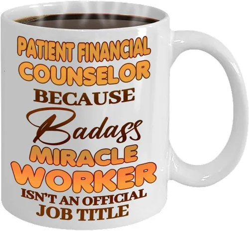 Taza de Consejero Financiero de Pacientes Regalos a Granel Para Oficina Mujeres Hombres Amigos del Trabajo Compañeros de Trabajo, Taza de Café de