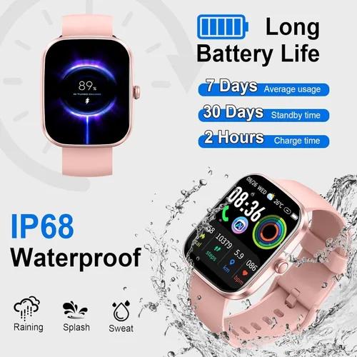Miniatura 7 de Reloj inteligente con AI ChatGPT integrado (respuesta/hacer llamada), reloj inteligente de 1.91 pulgadas para hombres y mujeres, más de 110 A-Rosa