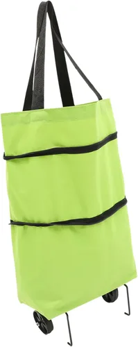 Bolsa de lavandería plegable con ruedas grandes reutilizables para necesidades diarias Versátil Verde