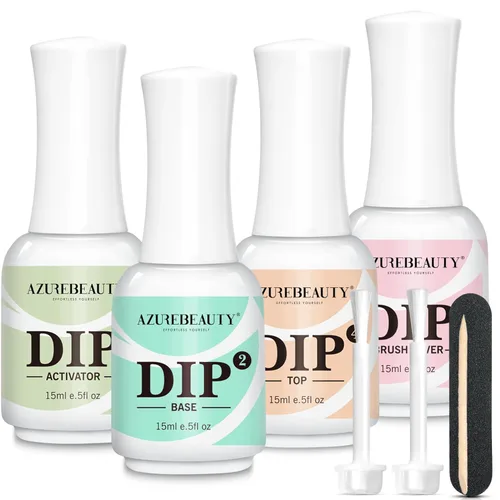 Miniatura 15 de AzureBeauty Juego de uñas en polvo de inmersión, 6 colores marrón nude, tonos de piel, polvo de inmersión natural, arte de uñas francés, salón