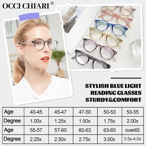 Miniatura 2 de Gafas de lectura Occhi Chiari para ordenador, filtro que bloquea la luz azul, gafas de vista cansada, lentes anti brillo con protección UV para Gris