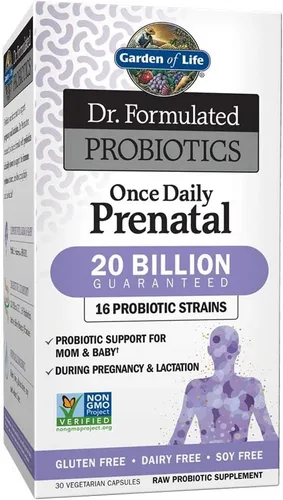 Miniatura 9 de Garden of Life Dr. Formulated, probióticos para tomar una vez al día prenatal – Apoyo de probióticos Acidophilus y Bifidobacteria para mamá y bebé