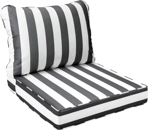 Miniatura 51 de AAAAAcessories Cojines de asiento para exteriores, resistentes a la decoloración, cojines de repuesto impermeables para muebles de patio, 21 x 21 x
