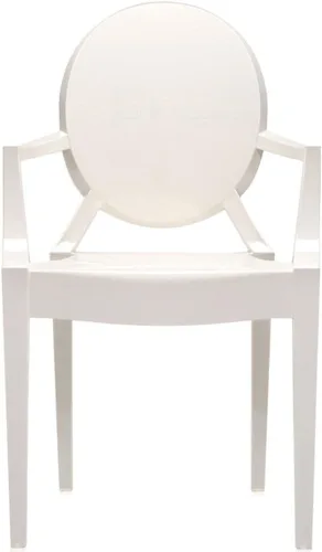 Miniatura 4 de 2xhome Modern Ghost - Sillón con brazo de policarbonato transparente (transparente), individual, juego de 1