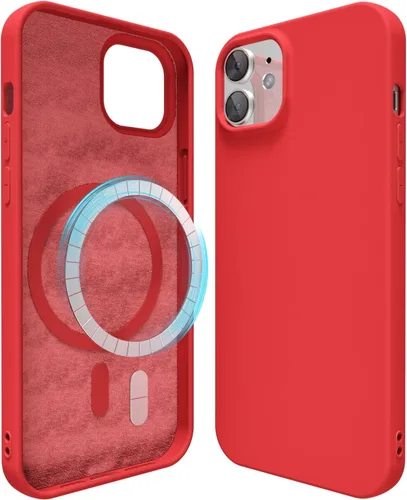 Miniatura 202 de oakxco Funda de silicona para iPhone 12 Pro Max, magnética, compatible con carga inalámbrica Magsafe, cubierta protectora de goma suave y delgada