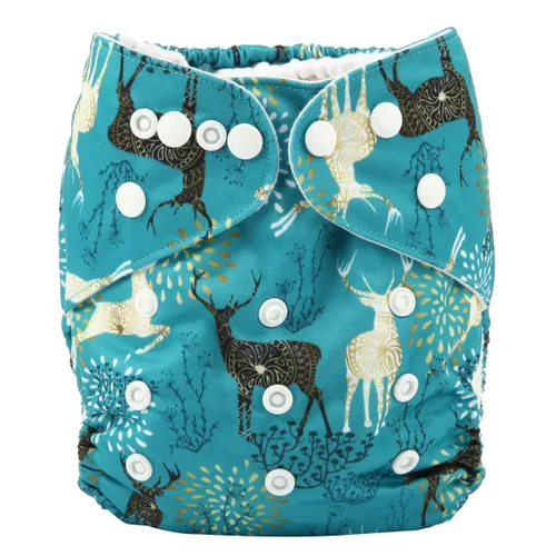 Miniatura 23 de Pañal de bolsillo para bebé, reutilizable, lavable, 8 libras a 36 libras (flecha)