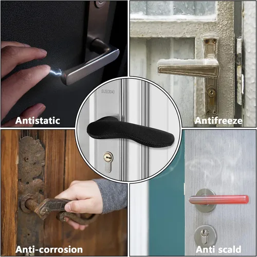Miniatura 4 de moonoom 4 fundas para manijas de puerta, protector antiquemaduras para pomo de puerta, protege las manos de quemaduras y escalofríos