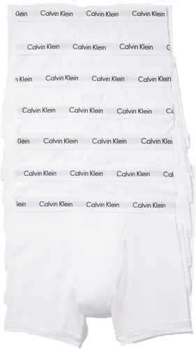 Calvin Klein - Ropa interior de algodón elástico tipo bóxer corto para hombre, paquete de 7unidades