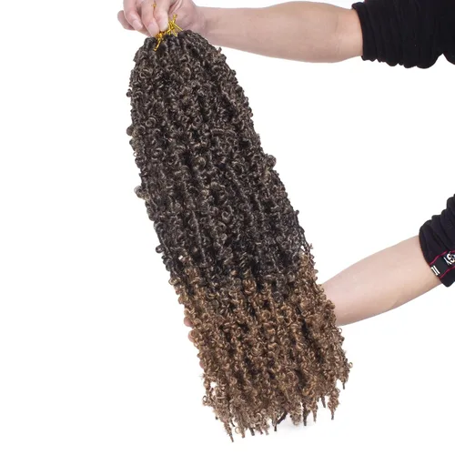 Miniatura 108 de ZRQ Butterfly Locs Cabello de Ganchillo Corto 6 Paquetes Negro Cabello Bob de Ganchillo 8 Pulgadas Locs Sintéticos Desordenados Desgastados Trenzas