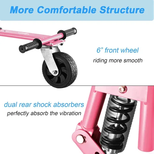 Miniatura 2 de Accesorio de asiento para aeropatineta con amortiguadores duales y rueda todoterreno de 6 pulgadas, accesorio de Go Kart de capacidad de 265 libras