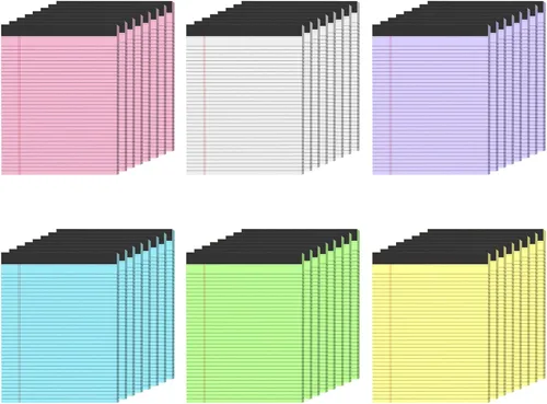 Miniatura 14 de Blocs de Notas de Color 5x8, Paquete de 48 Blocs Legales Pequeños Rosa 5x8, Blocs de Notas Legales Pequeños con Rayas Universitarias Fácil