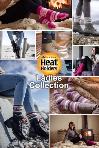 Miniatura 2 de HEAT HOLDERS Women's Thermal Stripe Socks Size 5-9 US