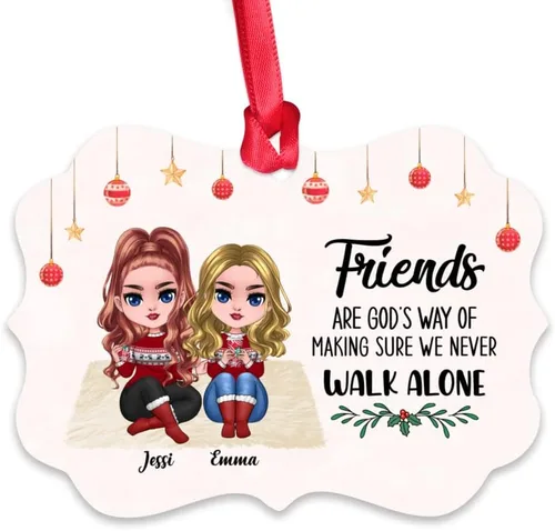 Miniatura 22 de Gossby Adorno de Navidad personalizado para mujeres, regalo de amistad de Navidad personalizado para mujeres con nombre, regalo de Navidad