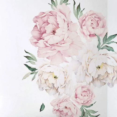 Miniatura 3 de Sticker de pared de flores peonias, de Simple Shapes Rosado(Vintage Pink)