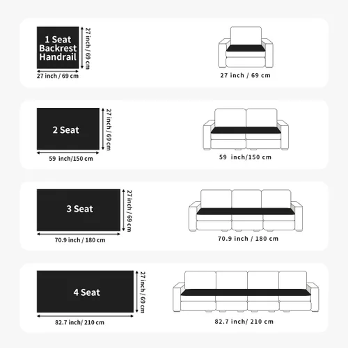 Miniatura 6 de Funda para sofá, fundas de sofá para perros, lavables, antideslizantes, a rayas, para sofá seccional, protector de muebles para forma de L