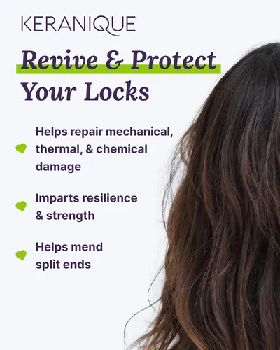 Miniatura 3 de Keranique Champú y acondicionador antiroturas para cabello dañado y adelgazante - Reparación intensa, fortalecimiento con queratina, biotina