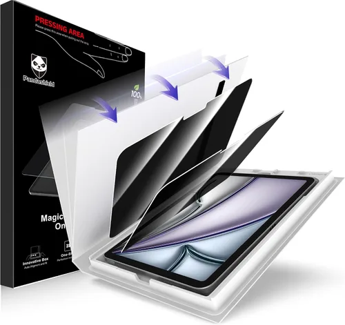 Miniatura 7 de PandaShield Paquete de 2 protectores de pantalla de privacidad de fácil instalación para iPad Air [11 pulgadas] M4/M3/M2 (2026/2025/2024)