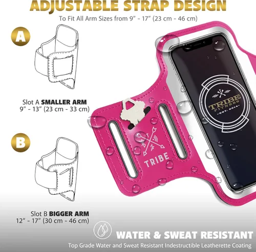 Miniatura 5 de TRIBE - Brazalete para teléfono móvil para correr. Brazaletes deportivos para iPhone y Galaxy para mujeres, hombres, corredores, trotar, caminar