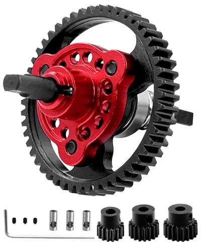 Miniatura 15 de Pieza de mejoras de engranaje recto 53T para Slash 4X4/VXL Stampede 4X4/VXL Rustler 4X4/VXL, eliminador de embrague deslizante 53T con piñones
