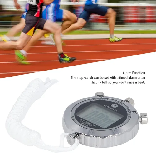 Miniatura 8 de RiToEasysports Cronómetro cronómetro, cronómetro digital de mano de 0.01 segundos con calendario de alarma para correr, fútbol, fitness