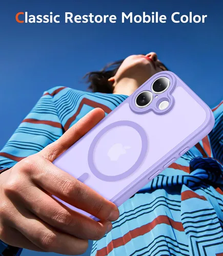 Miniatura 301 de FNTCASE Funda para iPhone 13 Pro-Max: Fundas magnéticas transparentes compatibles con Magsafe Slim anti amarillamiento protección contra caídas