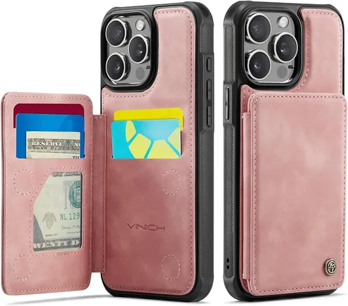 Miniatura 81 de Vinich Funda tipo cartera para iPhone 11 con tarjetero, bloqueo RFID, ranuras de crédito, función atril, a prueba de golpes, para iPhone 11 de 6.1