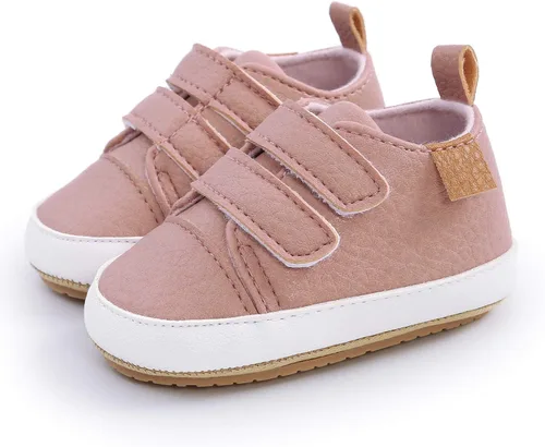 Miniatura 6 de SOFMUO Zapatos deportivos de piel sintética para bebés, niños y niñas, con suela de goma suave, mocasines Oxford para recién nacidos