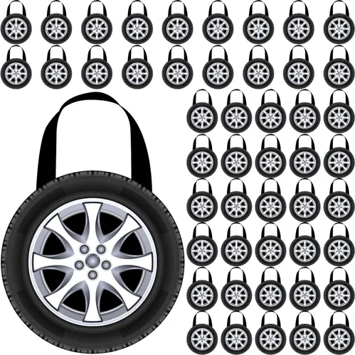 Silkfly 48 unidades de bolsas de mano no tejidas para autos de carreras, bolsas de golosinas con asas para ruedas, regalos de dulces, regalos para